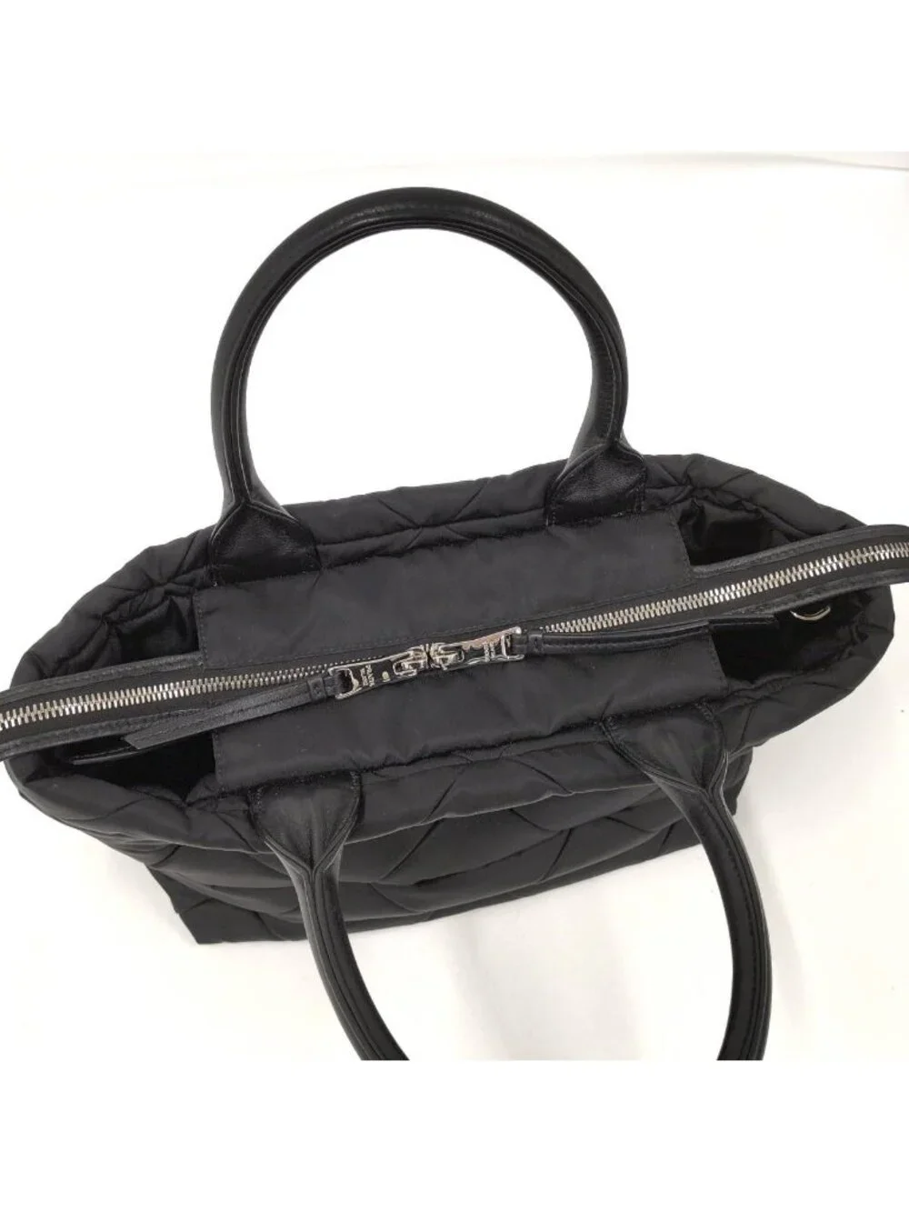 Prada Padded Tote Nylon Leather Black - Picture 6 of 9